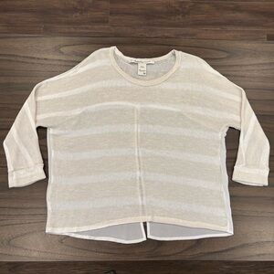 American Rag knitted blouse with stripes and button-down backside (size M)